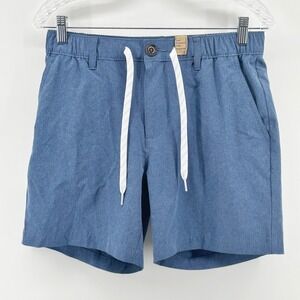 Chubbies Everyday Shorts Mens Small Blue Heathered Drawstring Elastic Waist 6in